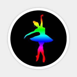 Rainbow Ballerina Magnet